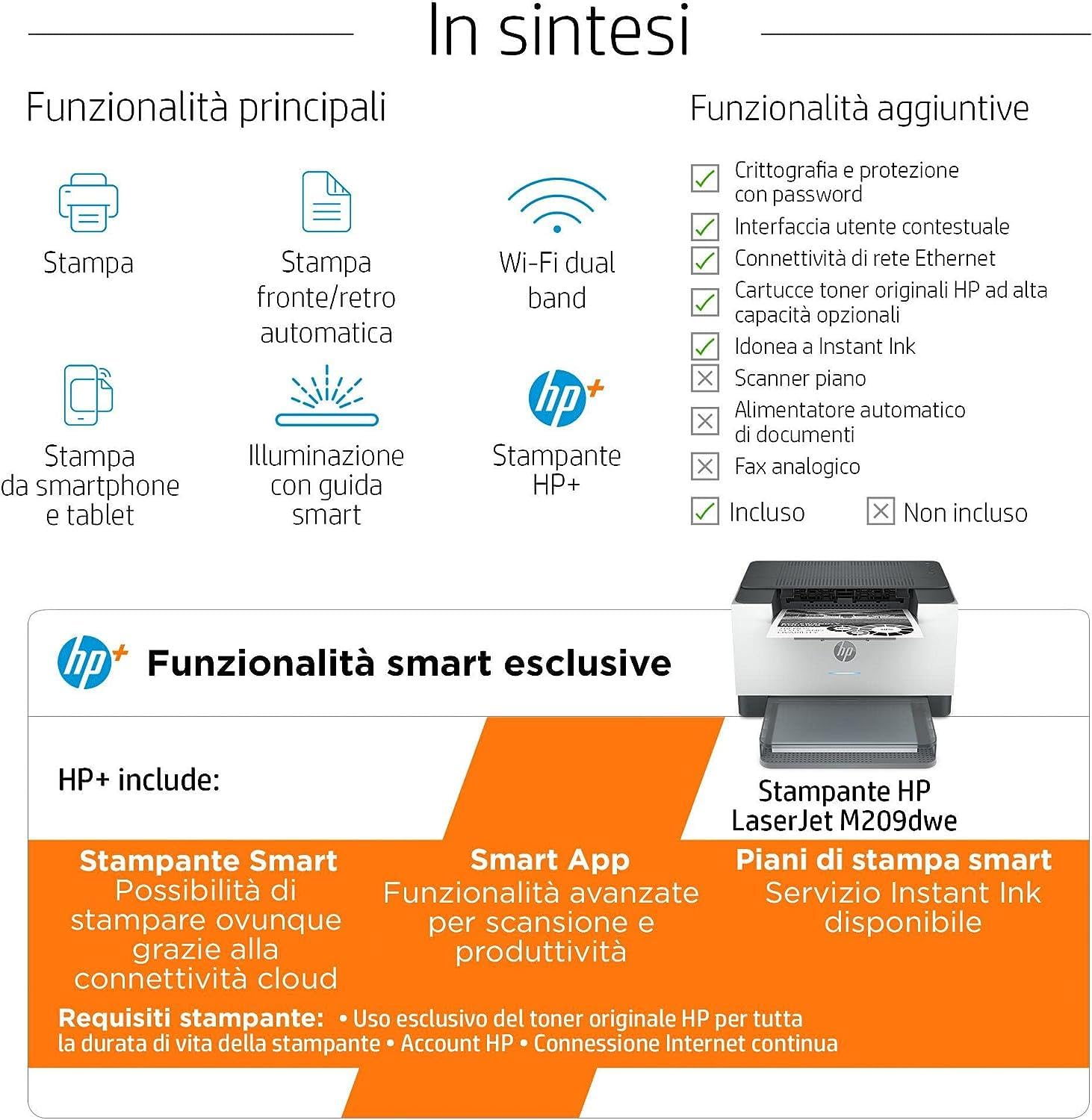 HP LaserJet M209dw Wireless Black & White Printer | 1 Year Limited Warranty | 2-sided printing | 150-sheet input tray Auto-On/Off technology | Best for small businesses and home offices