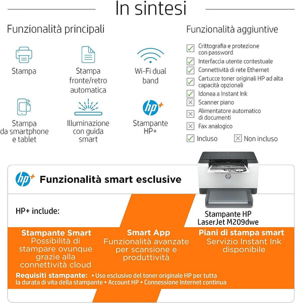 HP LaserJet M209dw Wireless Black & White Printer | 1 Year Limited Warranty | 2-sided printing | 150-sheet input tray Auto-On/Off technology | Best for small businesses and home offices