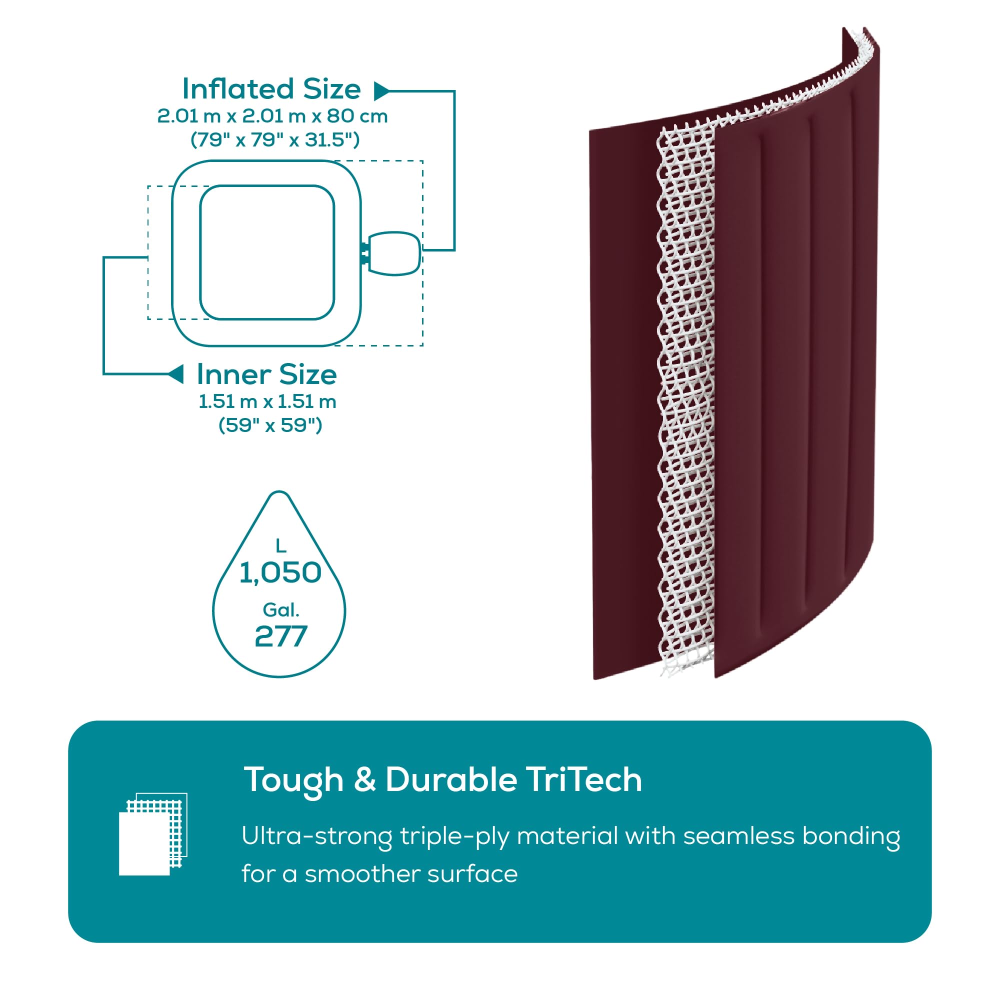 Lay-Z-Spa Santorini Pro Built in LED Light, 10 HydroJet System, Integrated Seats and Foot Massager Inflatable Hot Tub with Freeze Shield Technology, 5-7 Person, Grey
