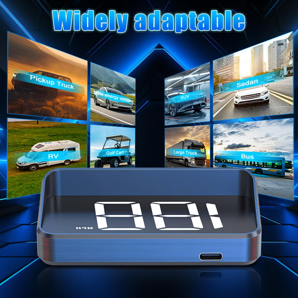 WODHMIEY HUD Speedometer Projector,Windshield Projector Speedometer HUD with GPS & Beidou, Auto Brightness Adjustment, 10Hz Refresh Rate, Clear Display with Sunshade, Automatic Startup White MPH