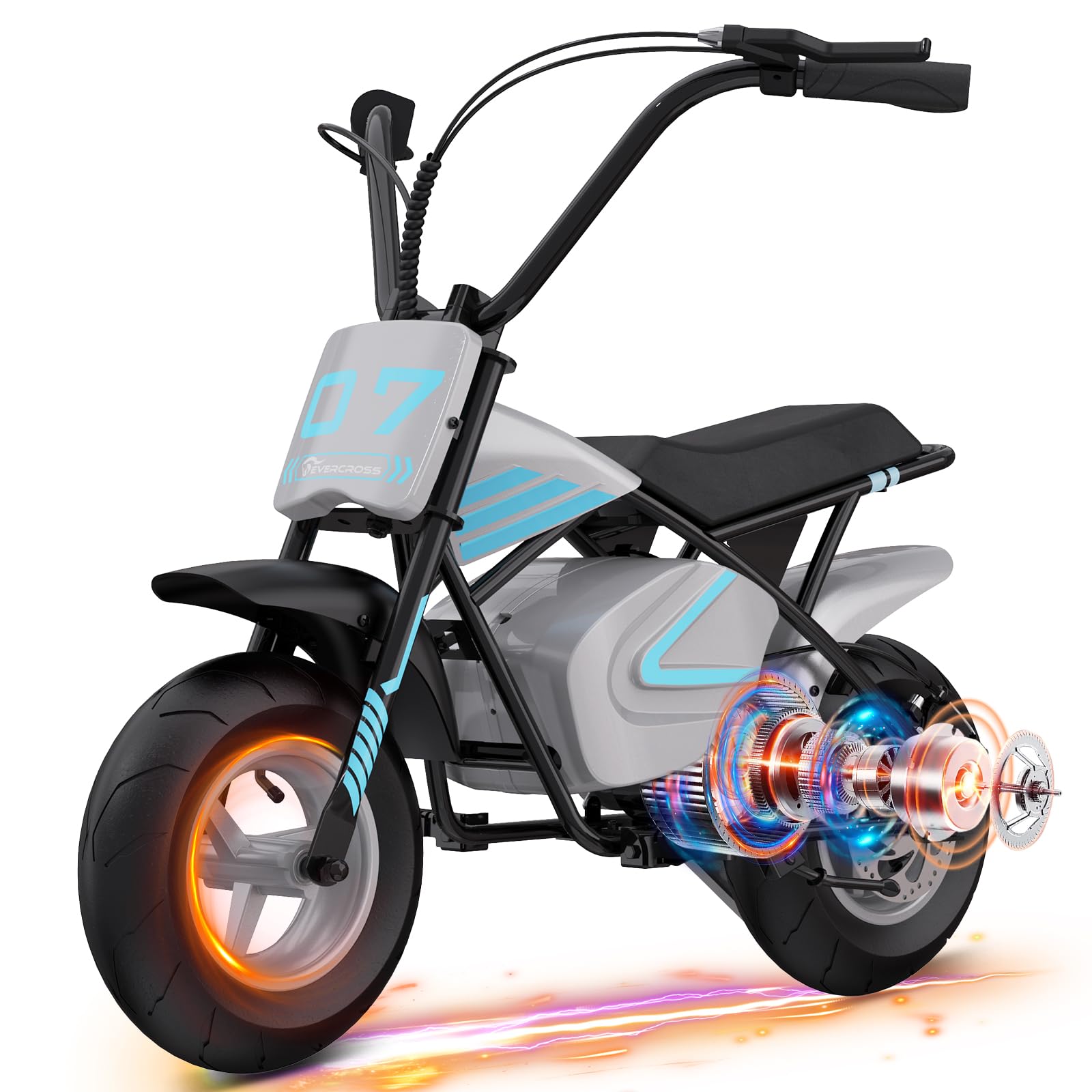 EVERCROSS EV05M Electric Motorcycle for Kids, 150W Kids Ride On Motor-cycle, 8/16 km/h Speed Modes & 15 km Long-Range Electric Motorcycle, 12'' Moto Cross for Children Aged 3-12 Years