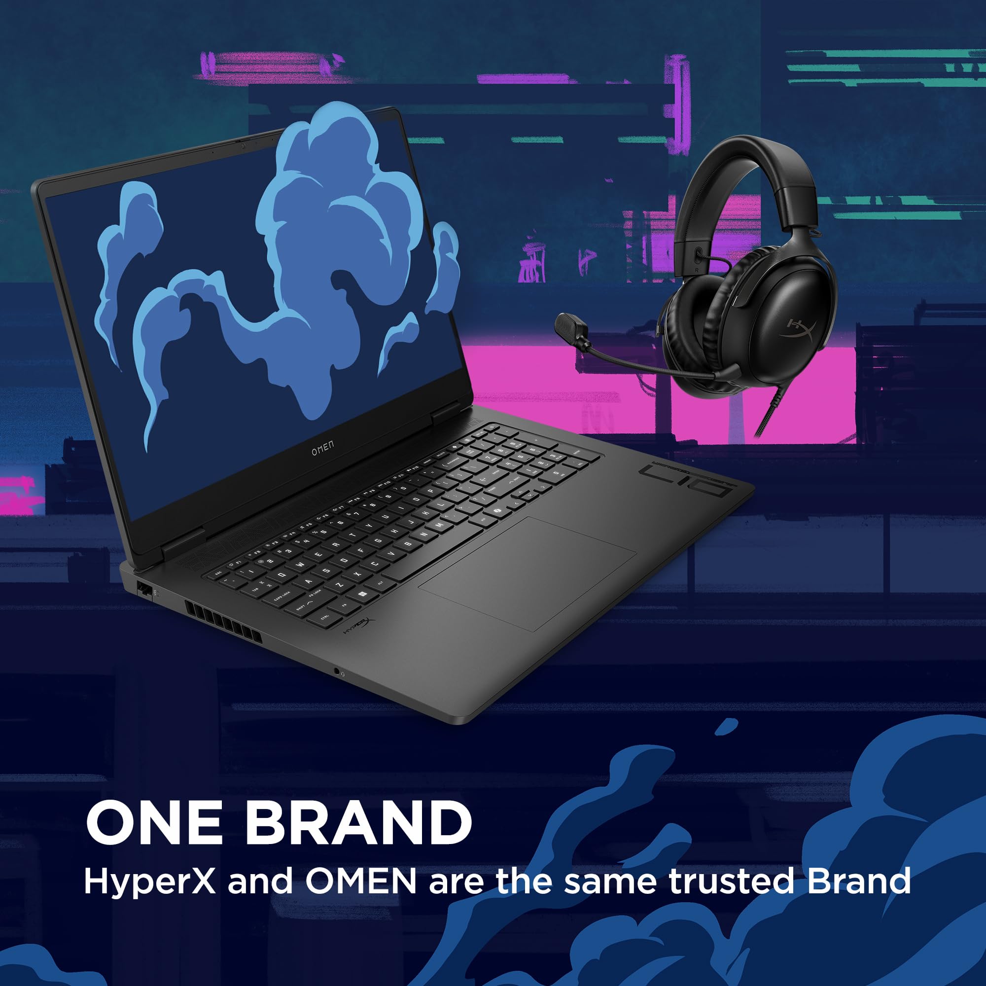 HP Omen 17" Gaming Laptop and HyperX Cloud III Wired Headset bundle, AMD Ryzen 7-8845HS, AI Enhanced, 16 GB RAM, 1TB SSD, NVIDIA GeForce RTX 4050 Graphics, FHD Display, 144Hz, Black, 17-db0016sa