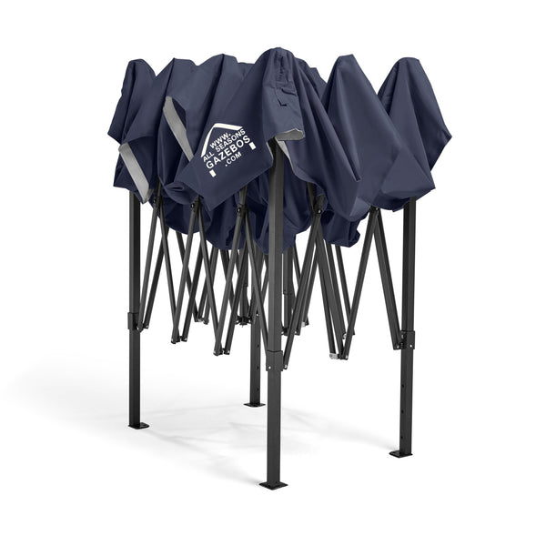 All Seasons Gazebos 3x4.5 Fully Waterproof Pop up Gazebo With Accessories - Metallic Grey