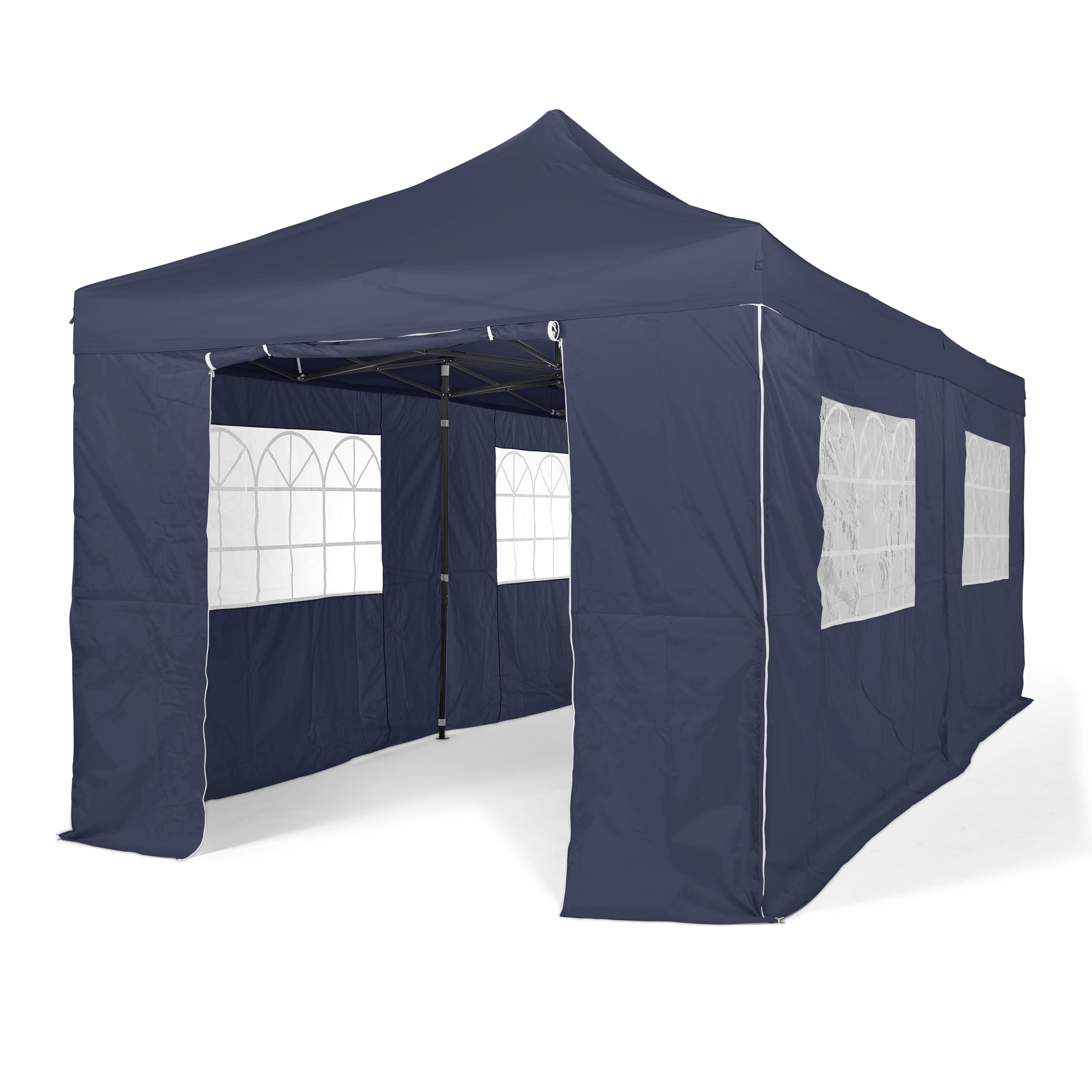 All Seasons Gazebos 3M x 6M Waterproof Gazebo Party Tent with Rustproof Frame and Wheeled Carry Bag (Metallic Grey)