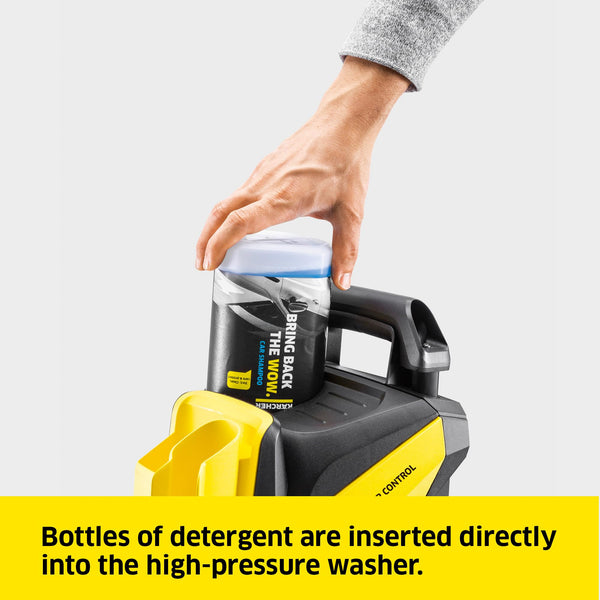 Kärcher K 5 Power Control Pressure Washer, pressure: max. 145 bar, flow rate: 500 l/h, area coverage: 40 m²/h, water filter, weight: 13 kg, high-pressure hose and gun, dirt blaster, spray lance