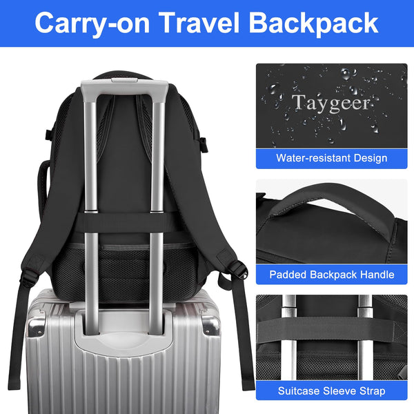 Taygeer Easyjet Cabin Bag 45x36x20 Underseat, Travel Backpack Women, Carry On Backpacks for Airplane, Luggage Rucksack for Plane, Hand Luggage Bag, Laptop Rucksack with Separate Shoe Pouch, Pink