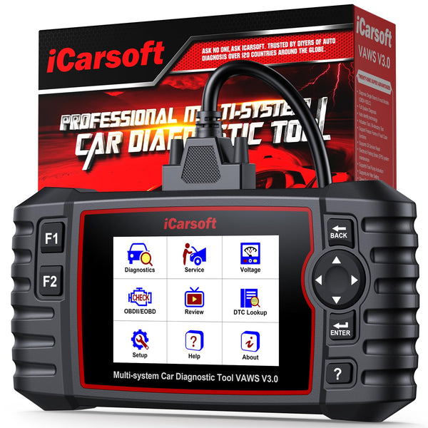 iCarsoft VAWS V3.0 OBD2 Scanner for VW/AUDI/Skoda/SEAT, Full System Diagnostic Tool with 42 Service Function, Oil/EPB/SAS/BMS/ETC/DPF/INJ/SPS, Bi-Directional Car Code Reader, Auto VIN, Lifetime Update