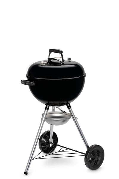 Weber Original Kettle Charcoal Grill, Ø 57cm Grill Area, BBQ Grill with Porcelain-Enamelled Lid & Bowl, Lid Thermometer, One-Touch Cleaning System - Black (14101004)
