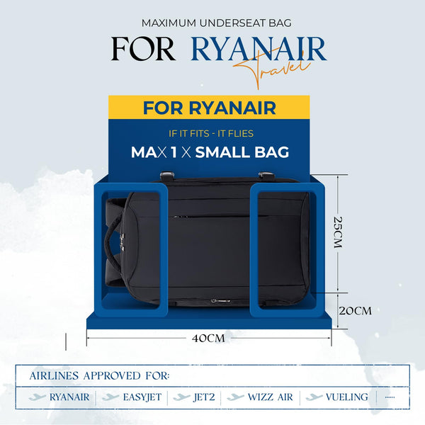 for Ryanair Cabin Bags 40x20x25 Underseat Bag,Small Travel Backpack Cabin Size Carry-ons for Women Men,Hand Luggage for Overnight,Casual Daypack with Laptop Compartment,Anti Theft Pocket