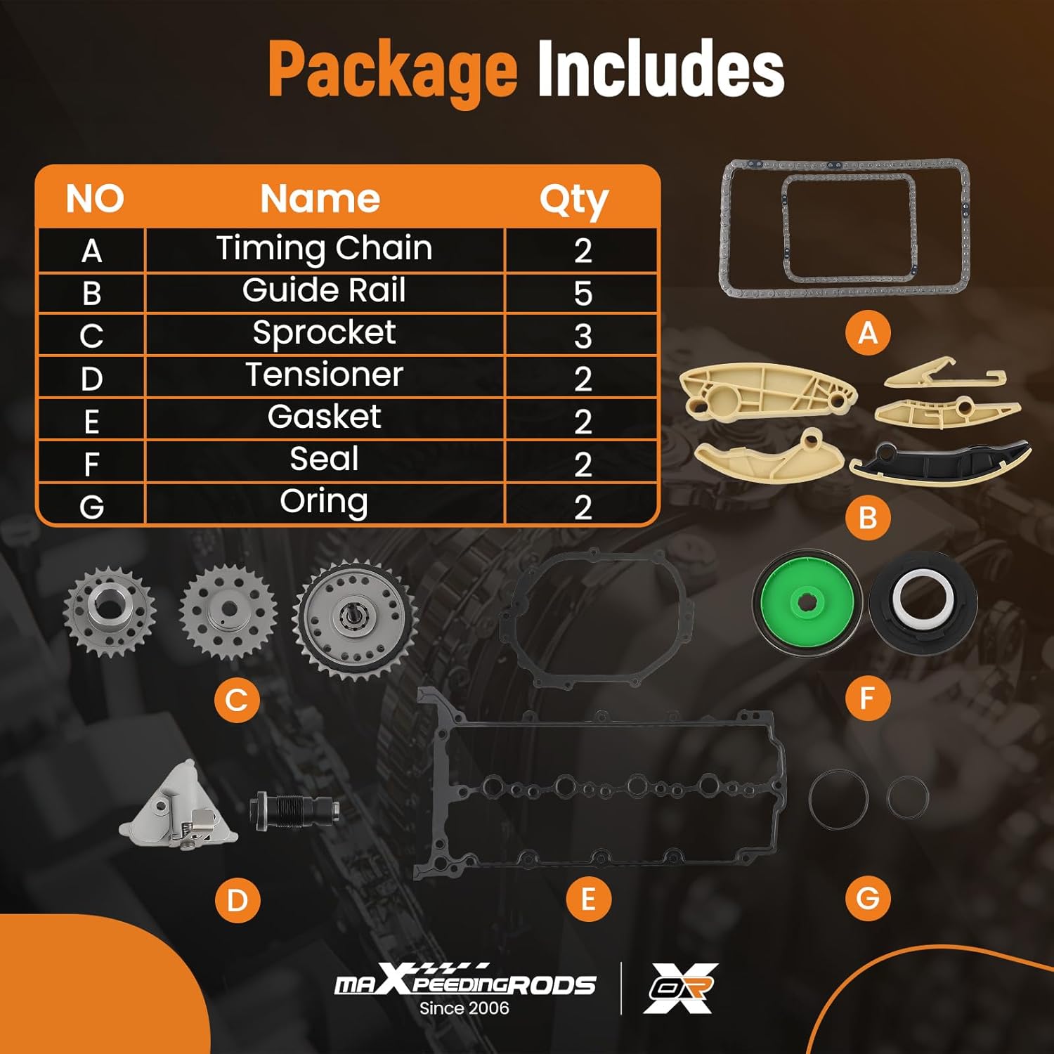 maXpeedingrods Timing Chain Kit for LandRover JAGUAR 2.0 D / SD4-204DTA & 204DTD AJ813317