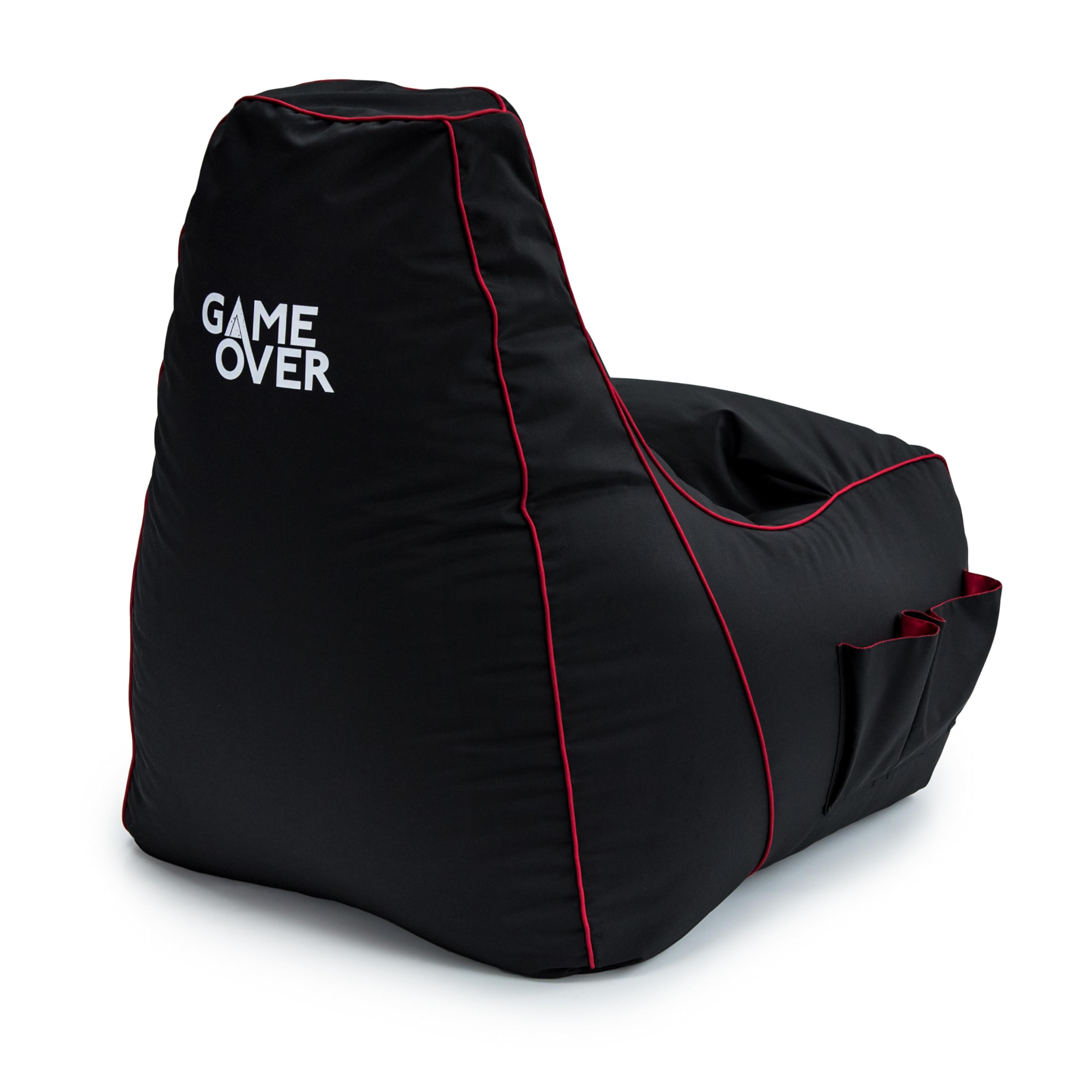 Game Over Lich Blade Video Gaming Bean Bag Chair | Indoor Living Room | Side Pockets for Controllers | Headset Holder | Ergonomic Design for the Dedicated Gamer