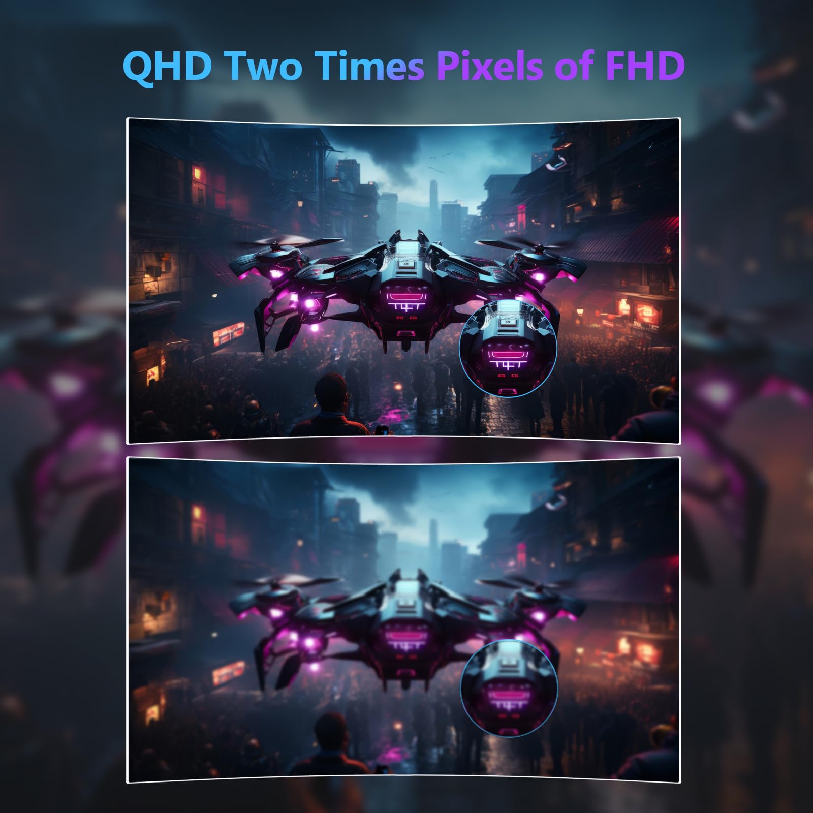 Z-Edge 24 Inch Curved Gaming Monitor 180Hz 1ms MPRT, 16:9 Full HD 1080P LED Monitor, VA Panel, 300cd/m² Brightness, FreeSync, HDMI & DisplayPort - Black