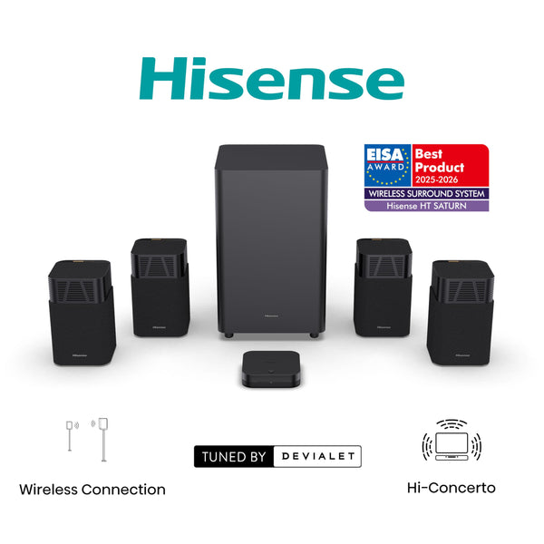 Hisense AX5125H 5.1.2 Channel 500W Dolby Atmos Soundbar with Wireless Subwoofer& Up Firing Speakers& Turly Wireless Rear Speakers