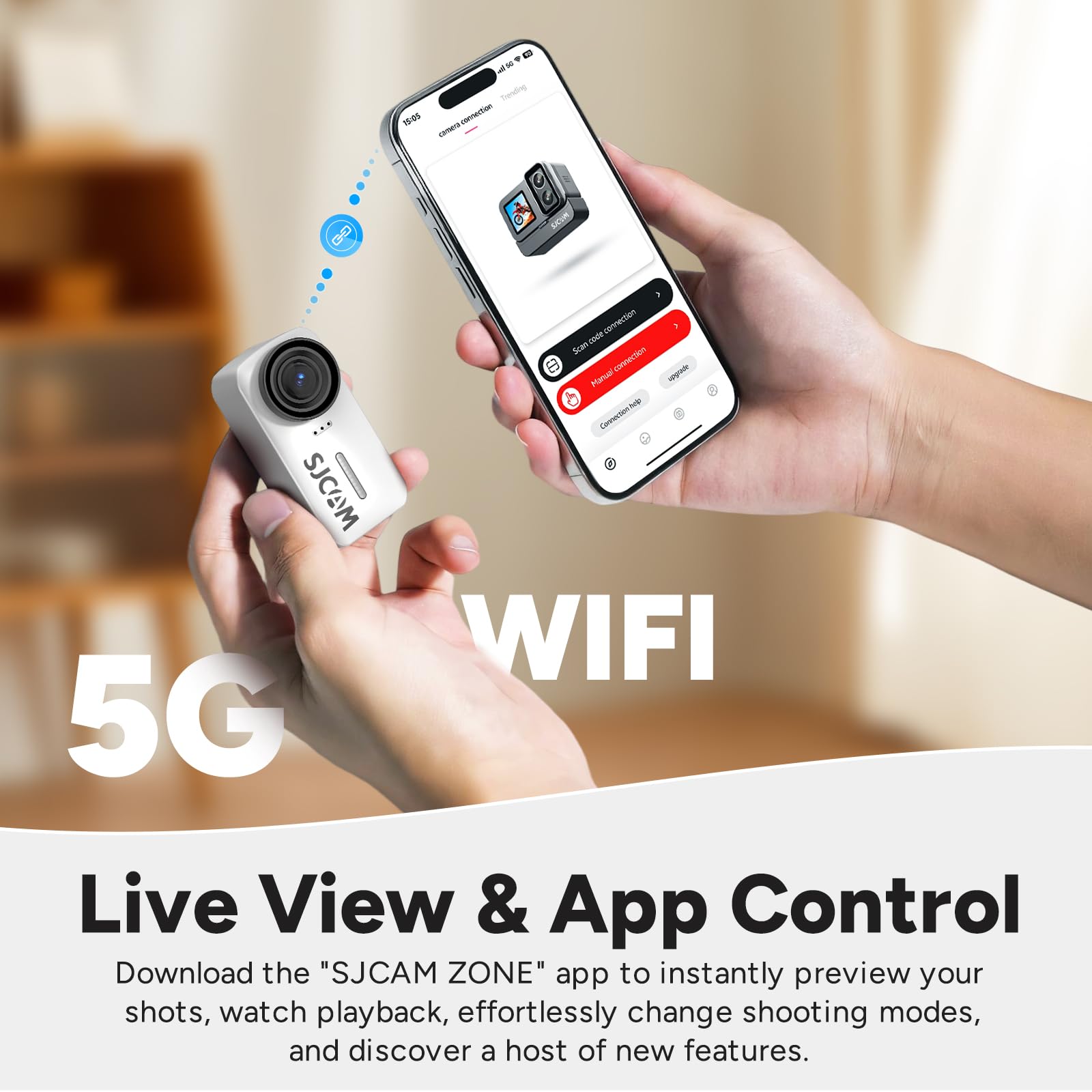 SJCAM C110 Magnetic Mini Body Camera,4K 200min | 64GB Card Bodycam with Audio & Video Recording, EIS Stabilisation,8x Zoom,30M Waterproof Pocket Action Cam WIFI Vlogging Camera,f/2.0 POV Cam,Black