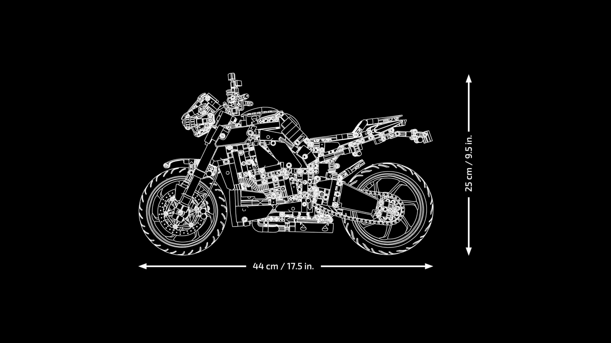 LEGO Technic Yamaha MT-10 SP Motorbike Mode Kit for Adults to Build, Authentic Motorcycle Replica Building Set with 4-Cylinder Engine, Functional Steering and AR App, Gift for Men & Women 42159