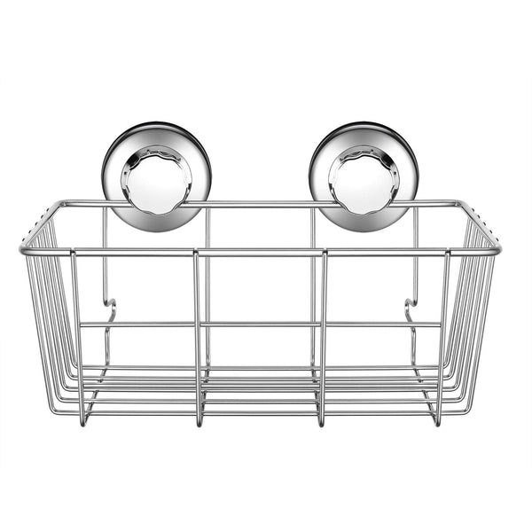 iPEGTOP Suction Cup Deep Shower Caddy Bath Wall Shelf for Large Shampoo Shower Gel Holder Bathroom Storage - Rustproof Stainless Steel, 2 Pack