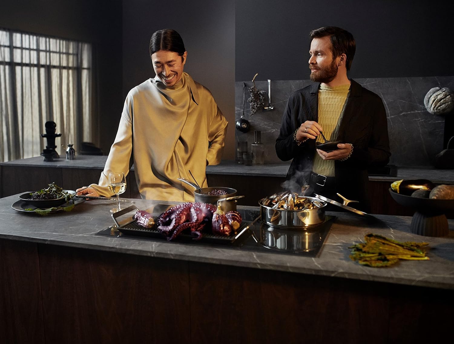 AEG 6000 Series Induction Hob, IKX64441CB, 4 Cooking Zones, 60cm, Bridge Function, Hob2Hood Function, Built-In Hob Timer, Key-lock, 3 Step Residual Heat, Black