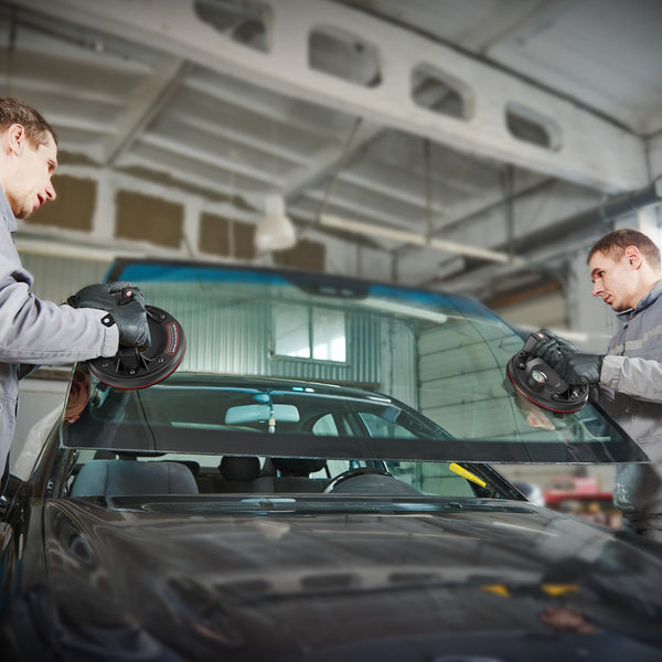 Avhrit 8 Inch Electric Vacuum Suction Cup, Glass Suction Cups Heavy Duty for Lifting Large Glass, 500lbs Load Capacity, Rechargeable Glass Lifter for Windshield, Window, Granite, Tile (Two Pack