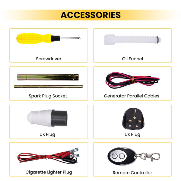 maXpeedingrods 5500W Portable Inverter Generator Petrol Silent Pure Sine Wave Generator for Camping, RV Travel,Home,or Jobsites