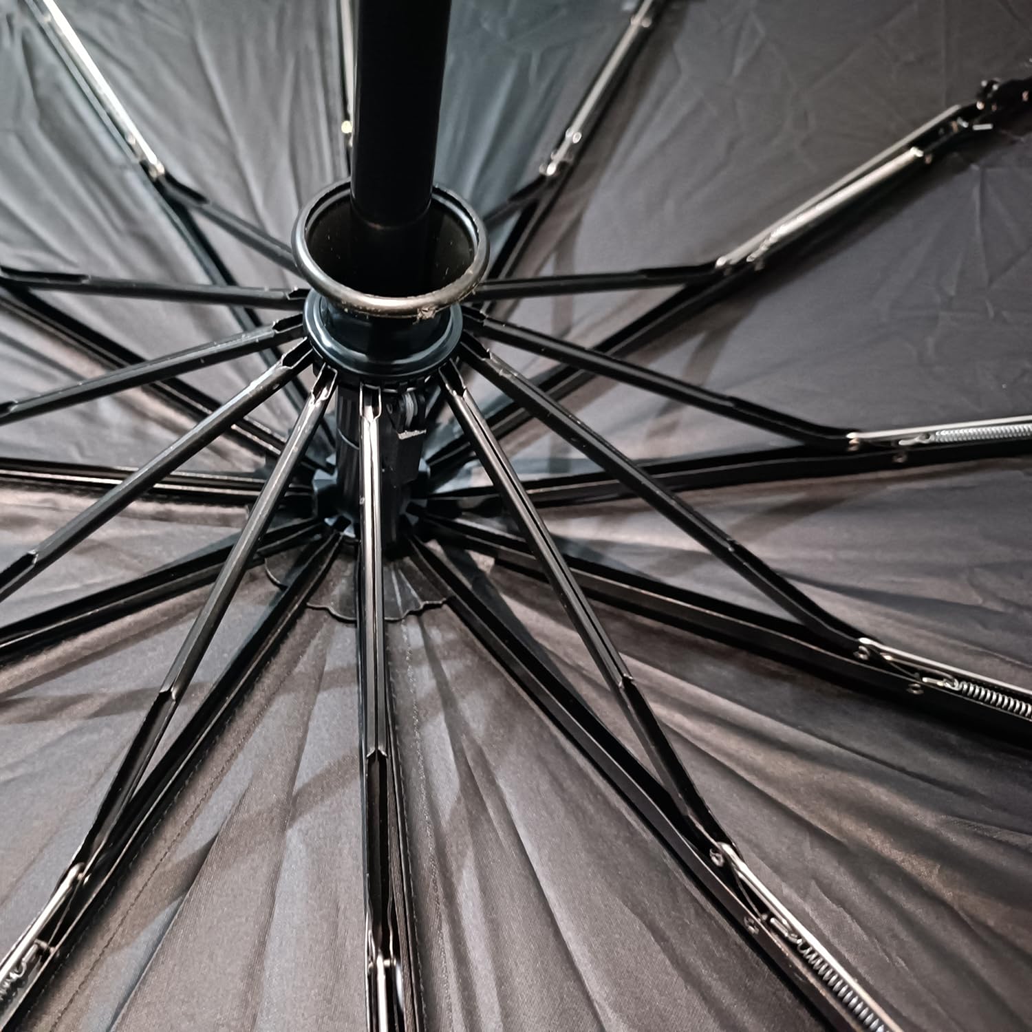 Maibar Umbrella Windproof Strong 24 Ribs Compact Umbrellas Sun UV Protection spf 50 Folding Travel Large Auto Open Close Umbrellas Umbrella (Black)