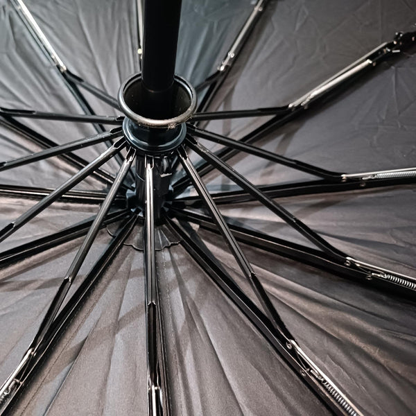 Maibar Umbrella Windproof Strong 24 Ribs Compact Umbrellas Sun UV Protection spf 50 Folding Travel Large Auto Open Close Umbrellas Umbrella (Black)