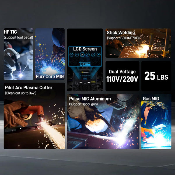 SSIMDER MIG Welder 240V Gasless MIG MMA 2 in 1 Welding Machine Flux Core Welder 220V 140Amp IGBT Inverter Welder MIG No Gas for Home DIY, Auto Repair, Metal Crafting,Best for Beginner