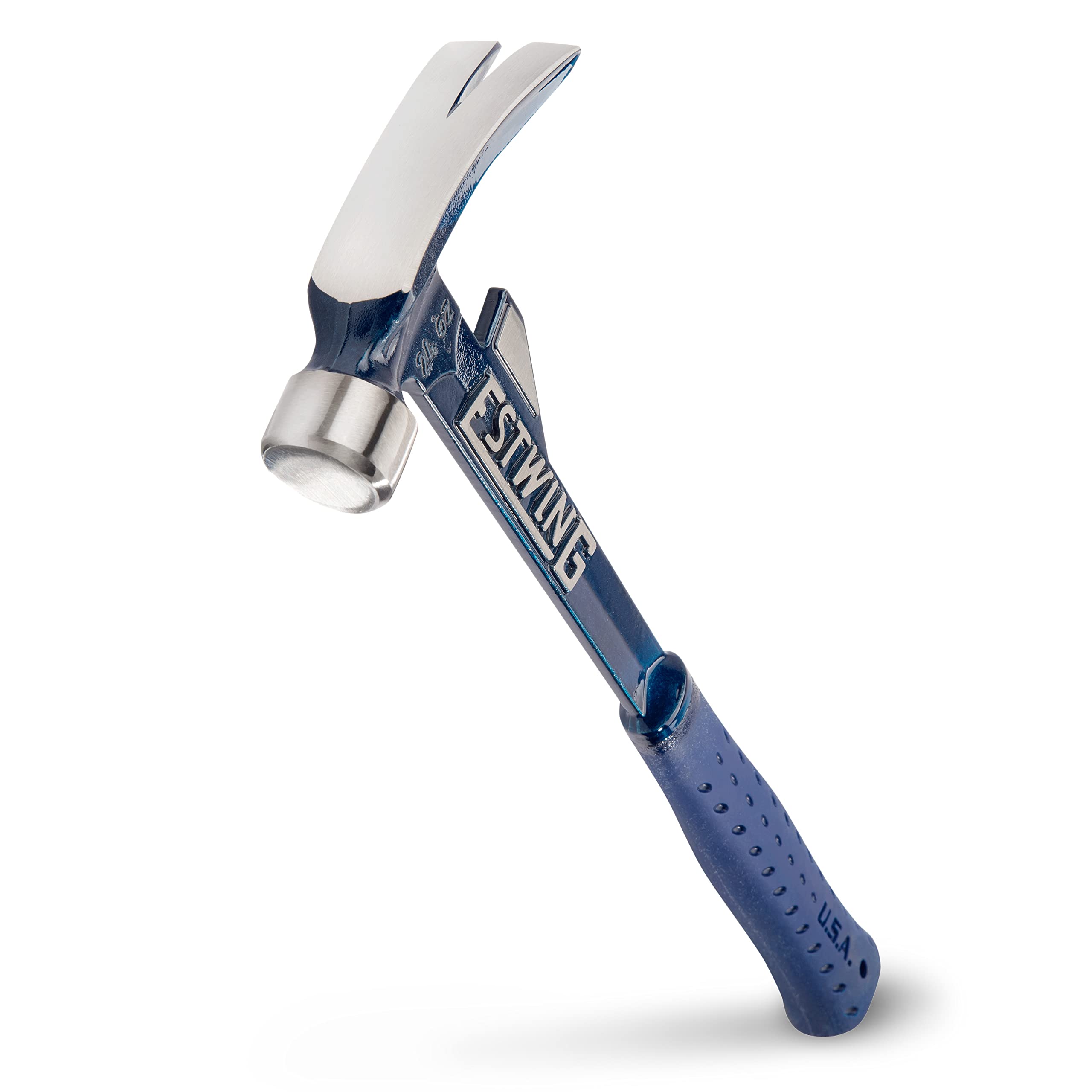 Estwing E6-24TM 24oz 16-inch Milled Face Hammertooth Hammer with Vinyl Shock Reduction Grip, Blue