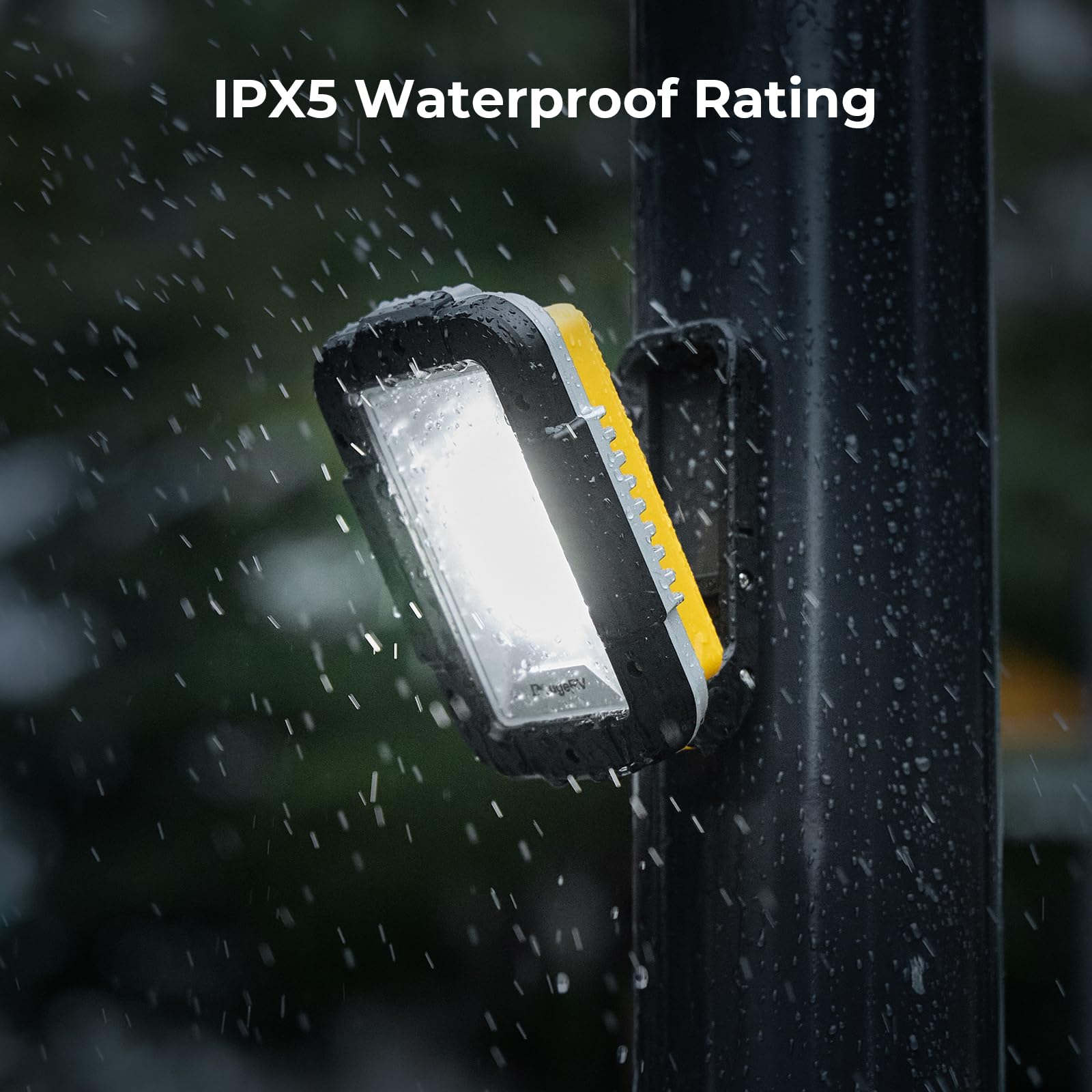 BougeRV WL01 PRO Work Light Rechargeable, 1500 Lumens Magnetic Inspection Light, Portable Lamp with 180° Rotating Stand & Hook, Multiple Lighting Modes for Car Repair, Camping, Outdoor, Emergency