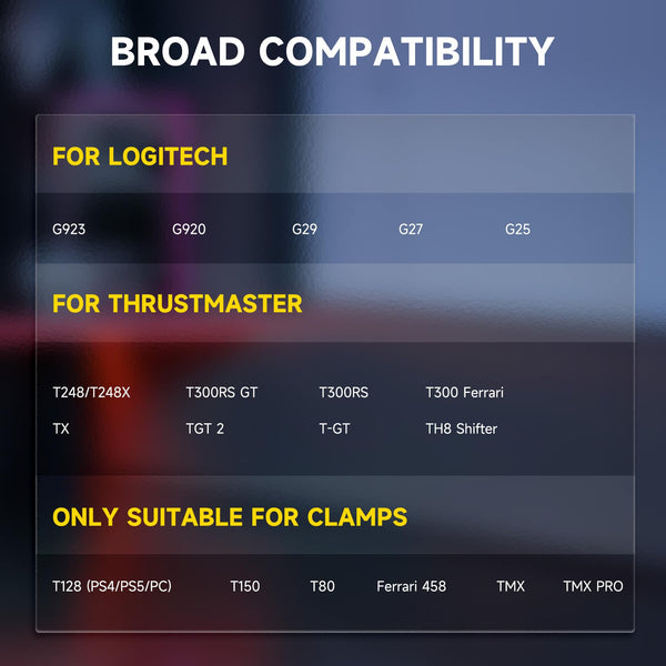 CO-Z Racing Wheel Stand Compatible with Logitech G27, G29, G920, Thrustmaster T300RS, T80, Adjustable Height for PS4, Xbox One, Series X|S, PC Gaming