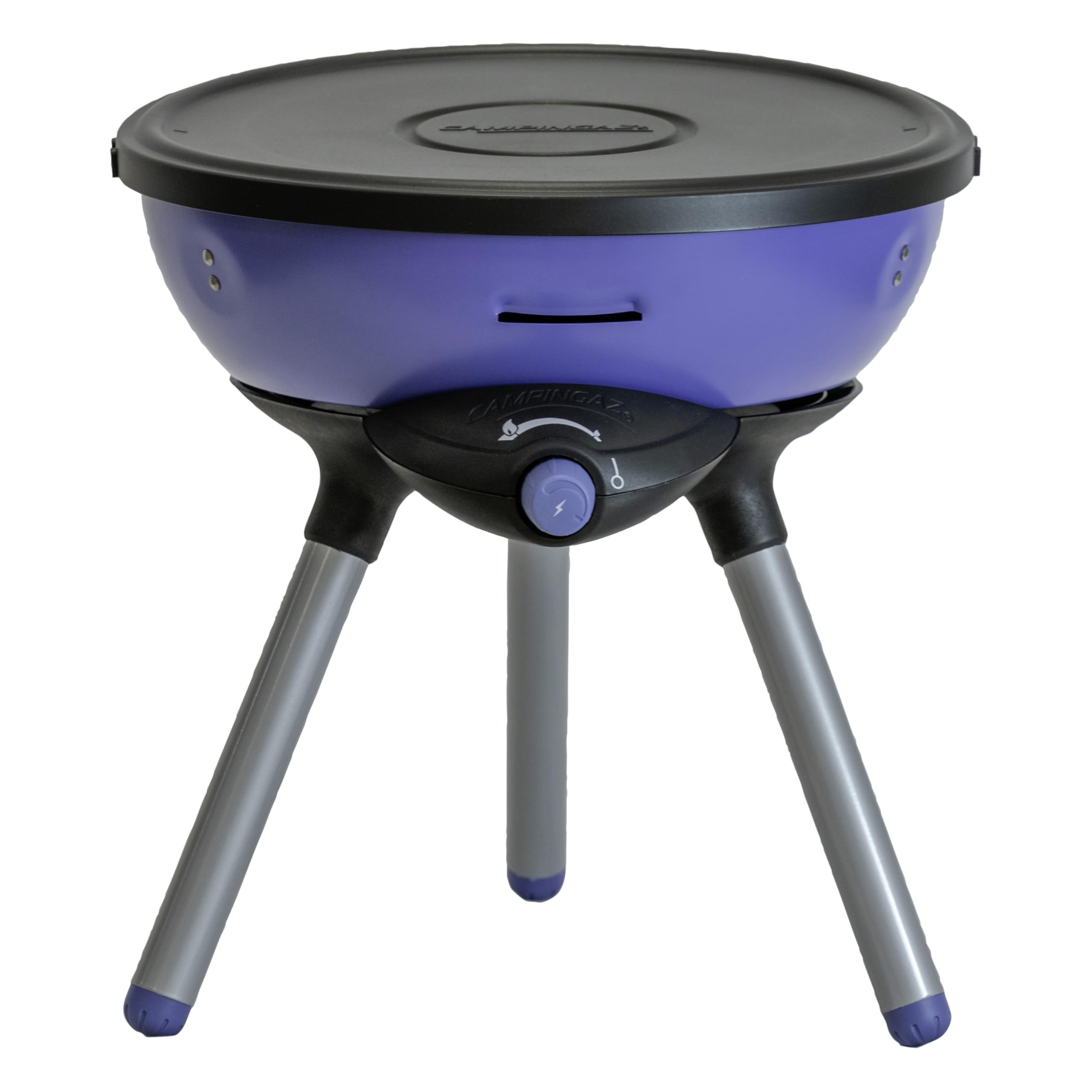Campingaz Party Grill 400 CV, Camping Stove and Grill, All-in-One Portable Camping BBQ, with Griddle, Grid and Pan Support, Lid Doubles as Wok, Blue
