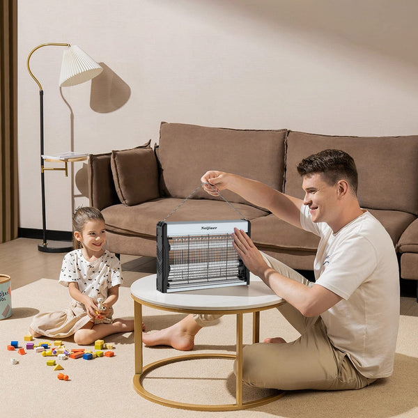 Neijiaer Fly Zapper, Powerful Insect Pest Fly Killer, Bug Zapper Attracting Mosquito Flying Insects with UV Light for Living Room, Kitchen, Indoor Garden Yard, Mosquito Killer