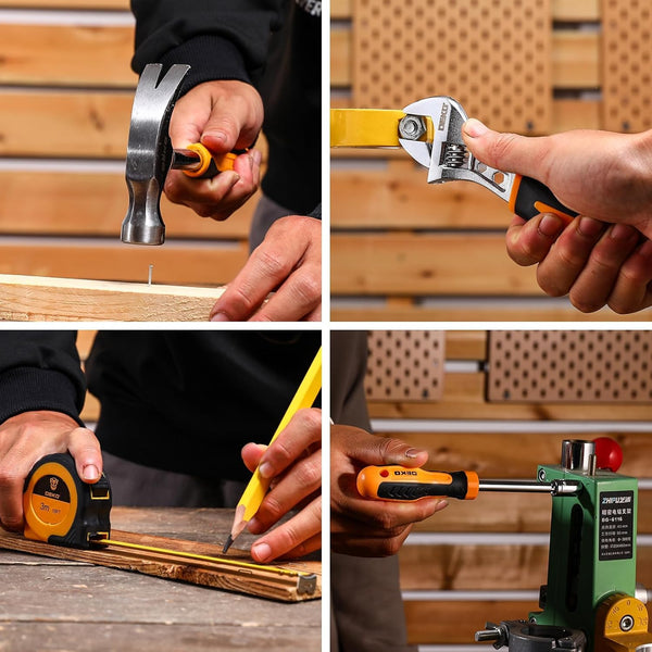 Tool Kit: DEKO Drill Set with Cordless Drill, Tool Kit Set Box, DIY Hand Tools for Men and Home, with 8V Electric Drills Blue,126 Pieces