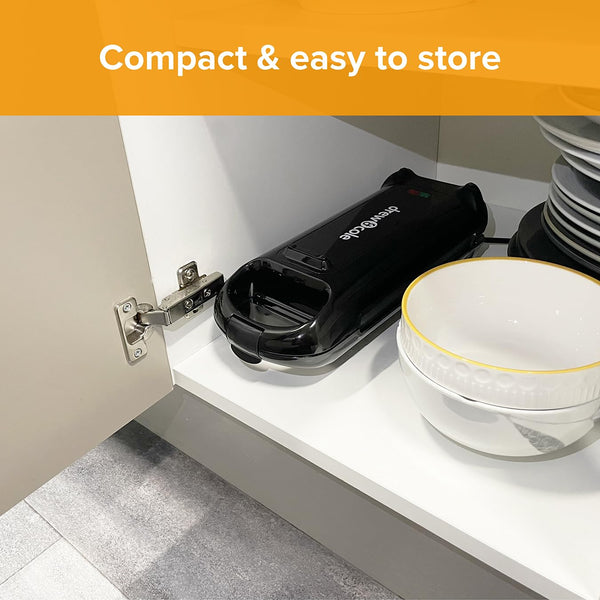 5 Minute CleverChef - 700W - Non-Stick Multicooker - Great for Steaks, Omelettes, Toasties, Pizzas & Dessert Maker - Free Drew&Cole Recipe App - Quick Meals - Cool-Touch Handle & Auto Temp Sensor