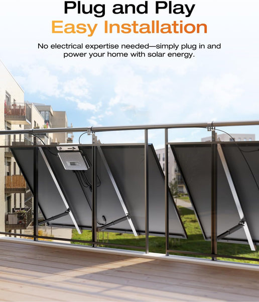 ECOFLOW Stream 800W Micro inverter, Smart Solar Inverter WiFi for Balcony Solar System, PV Inverter for 2 Solar Panels, IP67 Waterproof, App Control, MPPT