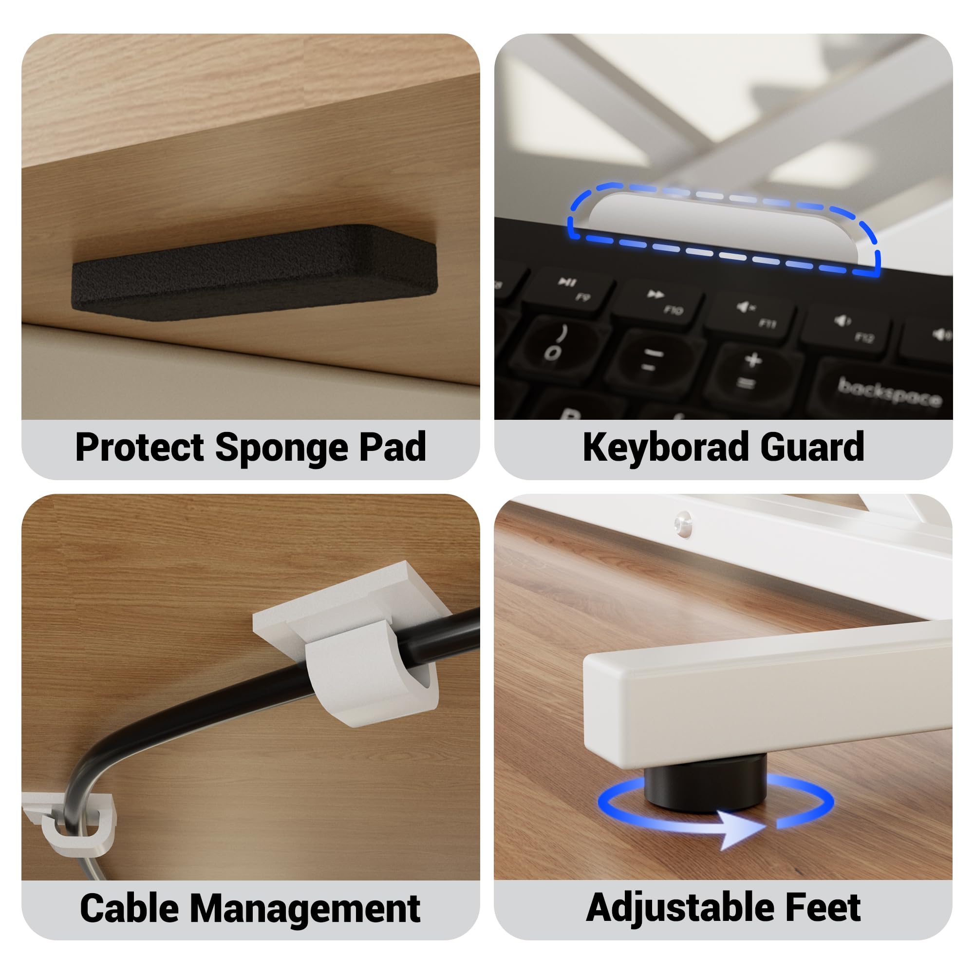 ERGOMAKER Standing Desk Converter, 36"/91cm Wide Height Adjustable Quick Sit to Stand Up Desk Riser for Dual Monitor
