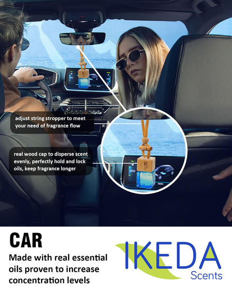 Car Air Fresheners for Men | Air Fresheners with Odour Eliminator Technology | Long Lasting Fragrance Car Accessories for Men | Strong Scents Perfume Diffusers (10ml Dark Night)