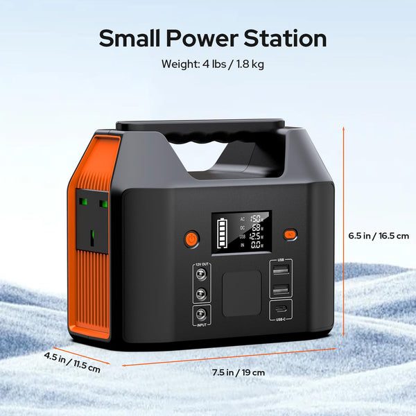 SinKeu Portable Power Station,27000mAh/99Wh Solar Generator with 230V/150W AC Outlet for Camping Emergency Outdoor Adventure Picnic Fishing Travel Party RV Trip(Solar Panel Not Included)