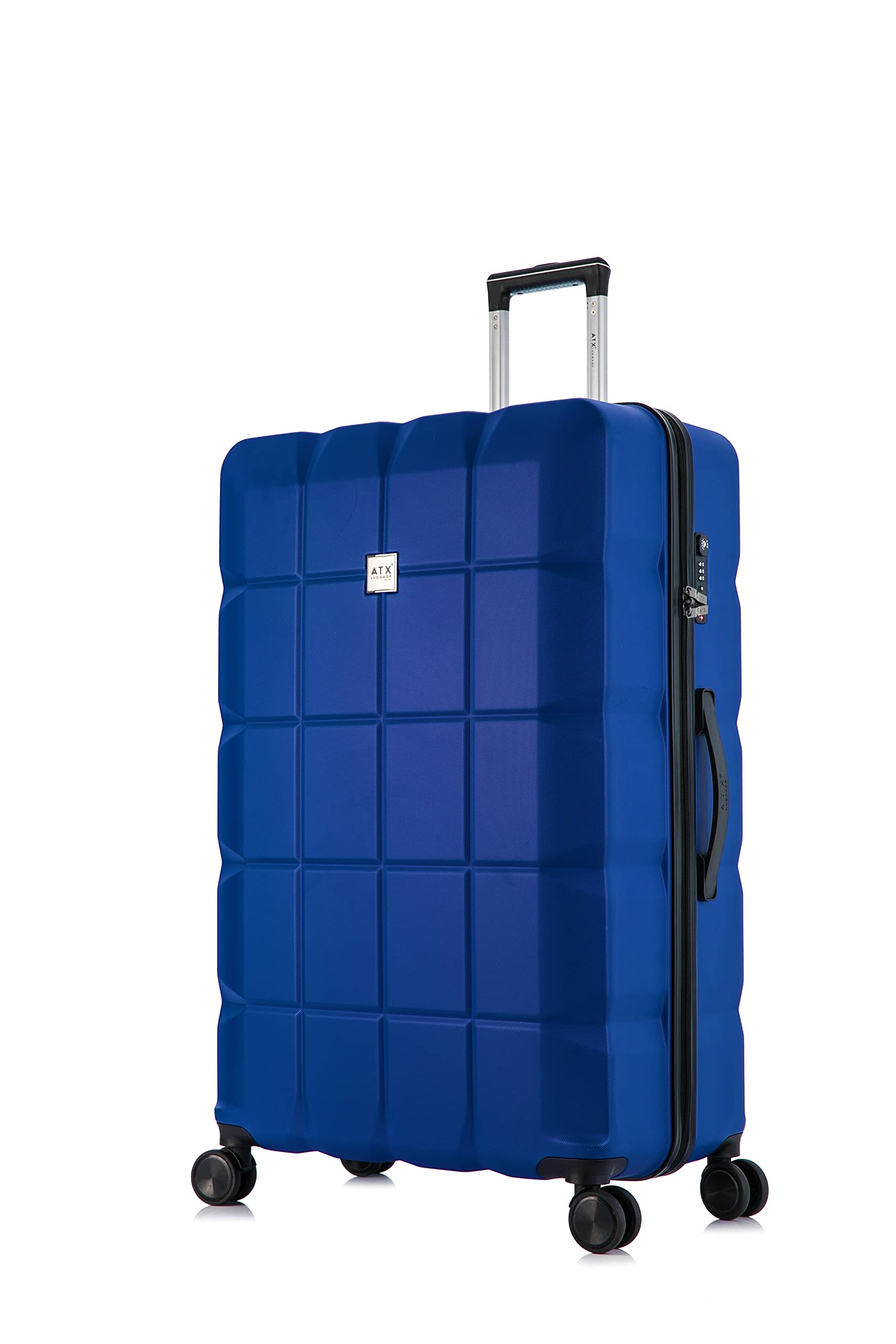 ATX Luggage Suitcase Large on 4 Dual Spinner Wheels Super Lightweight ABS Hard Shell Hold Check in with Built-in TSA Lock (Orange, 110 Liter)