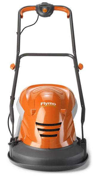 Flymo Hover Vac 250 Electric Hover Collect Lawn Mower - 1400W, 25cm Cutting Width, 15L Grass Box, Ambidextrous Handles, Folds Flat, Orange and Grey