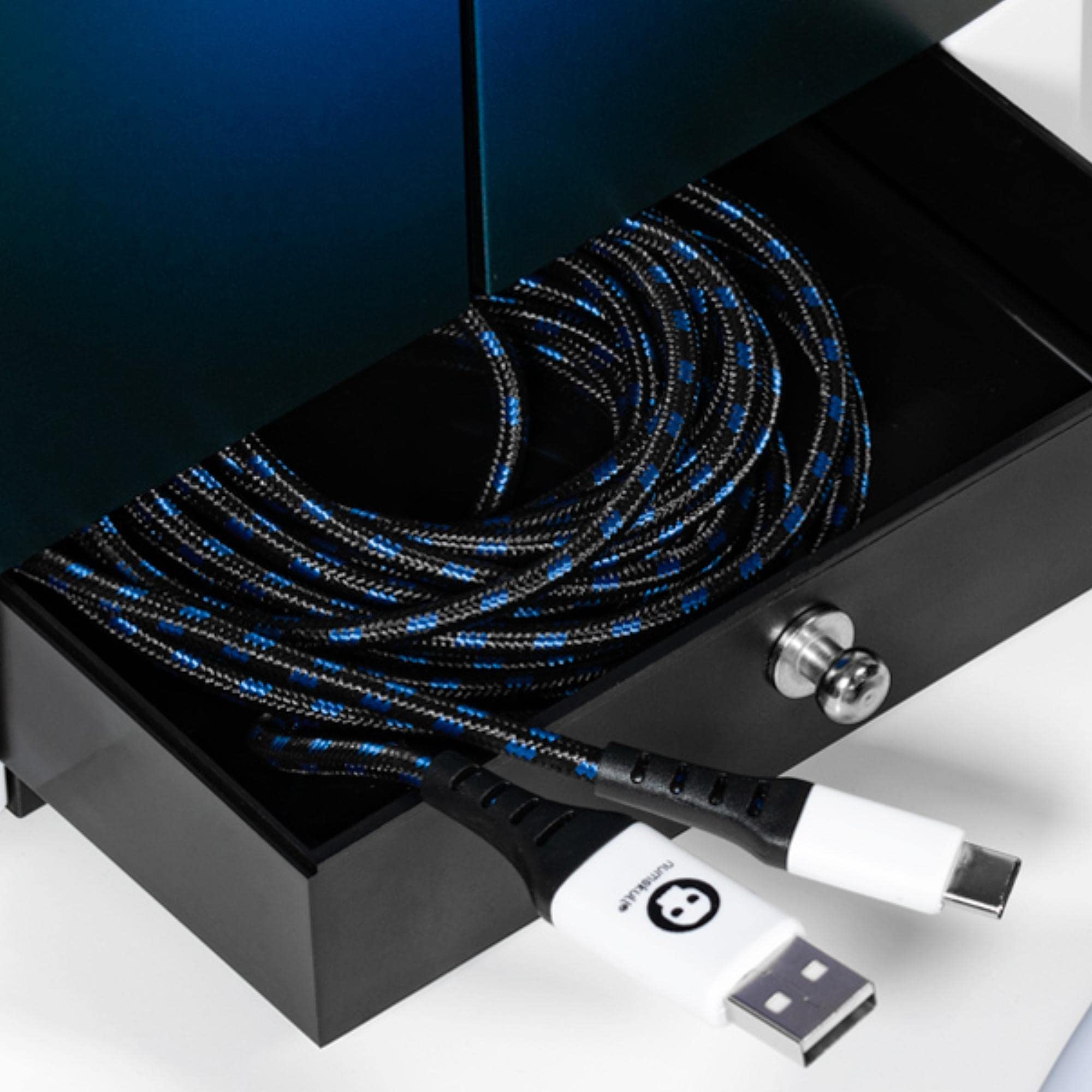 Numskull Official PS5-Inspired Gaming Accessory Locker & Storage Stand – Holds 10 Games/DVDs, 4 Controllers, Headset, and Accessories – Durable & Compact Organizer – Official PS5-Inspired Merchandise