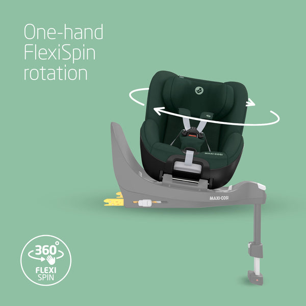Maxi-Cosi FamilyFix 360 i-Size Base, Rotating Car Seat System, 360 Swivel ISOFIX Base, 0-4 Years (40-105 cm), One-Hand FlexiSpin Rotation, TravelSafe Rotation Control, Click & Go, Black
