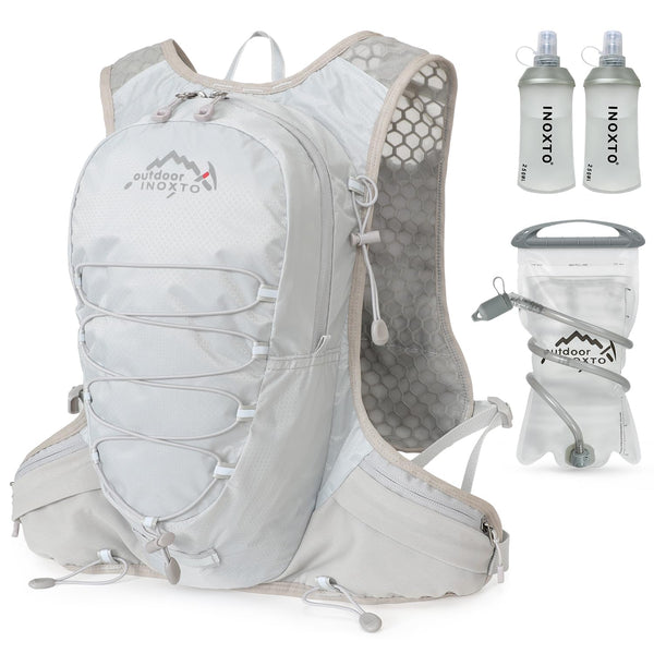 INOXTO running water bag vest backpack with1.5L water bladder hydration pack backpack suitable for running, cycling, mountain climbing, camping for