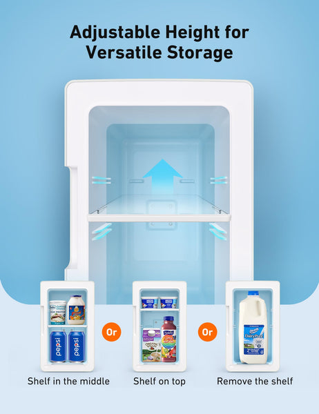 AstroAI Mini Fridge 6 Litre / 8 Can | Cooler and Warmer | AC/DC | Small Fridge for Bedrooms, Car, Drinks, Beauty, Skincare, Travel (Deep Black)