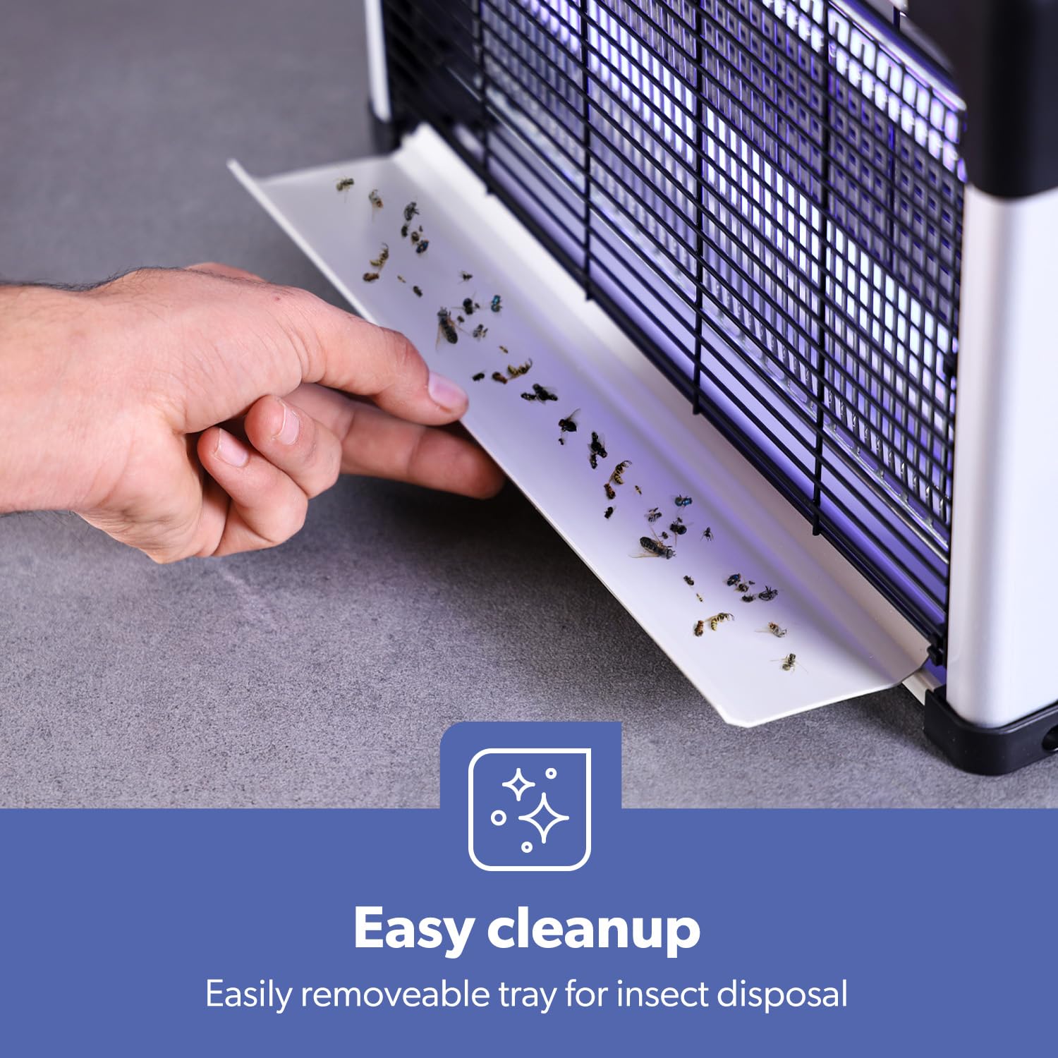 Geepas Electric Fly Killer & Bug Zapper | Powerful UV Light Indoor Insect Trap for Flies, Mosquitoes, Wasps | 50M² Coverage | Odourless & Low Noise | Plug-in Eco-Friendly Pest Control 20W