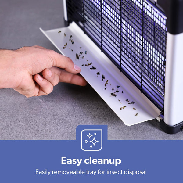 Geepas Electric Fly Killer & Bug Zapper | Powerful UV Light Indoor Insect Trap for Flies, Mosquitoes, Wasps | 50M² Coverage | Odourless & Low Noise | Plug-in Eco-Friendly Pest Control 20W