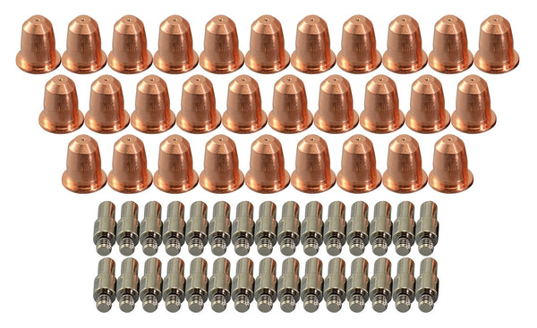 RIVERWELD S45 Plasma Torch Head OEM and Plasma Electrode PR0110 Plasma Tips 0.8 PD0116-08 Outside Nozzle Retaining Cap PC0116 Air Diffuser PE0106 Stand Off Guide CV0010 kit 22pcs