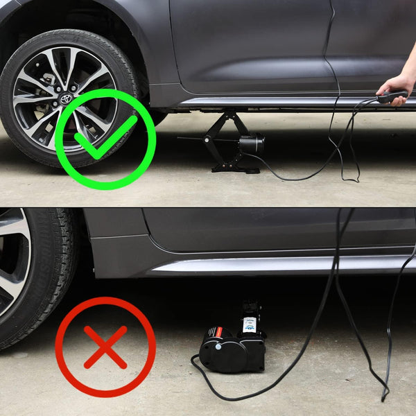 ROGTZ Electric Car Jack Vehicle Scissor Lift Jack Kit 2 Ton with Tool Case Quick Floor Jack Stand Tire Change Repair Set