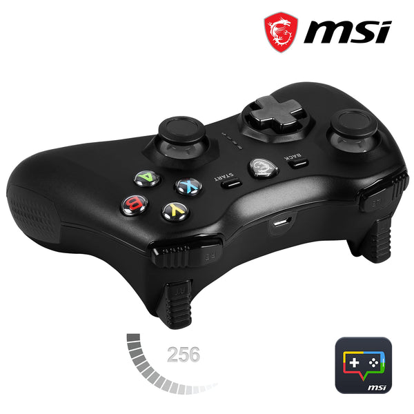 MSI FORCE GC20 V2 WHITE Wired PC Gamepad Controller - Interchangeable D-Pad Covers, Dual Vibration Motors, USB 2.0 - Wired