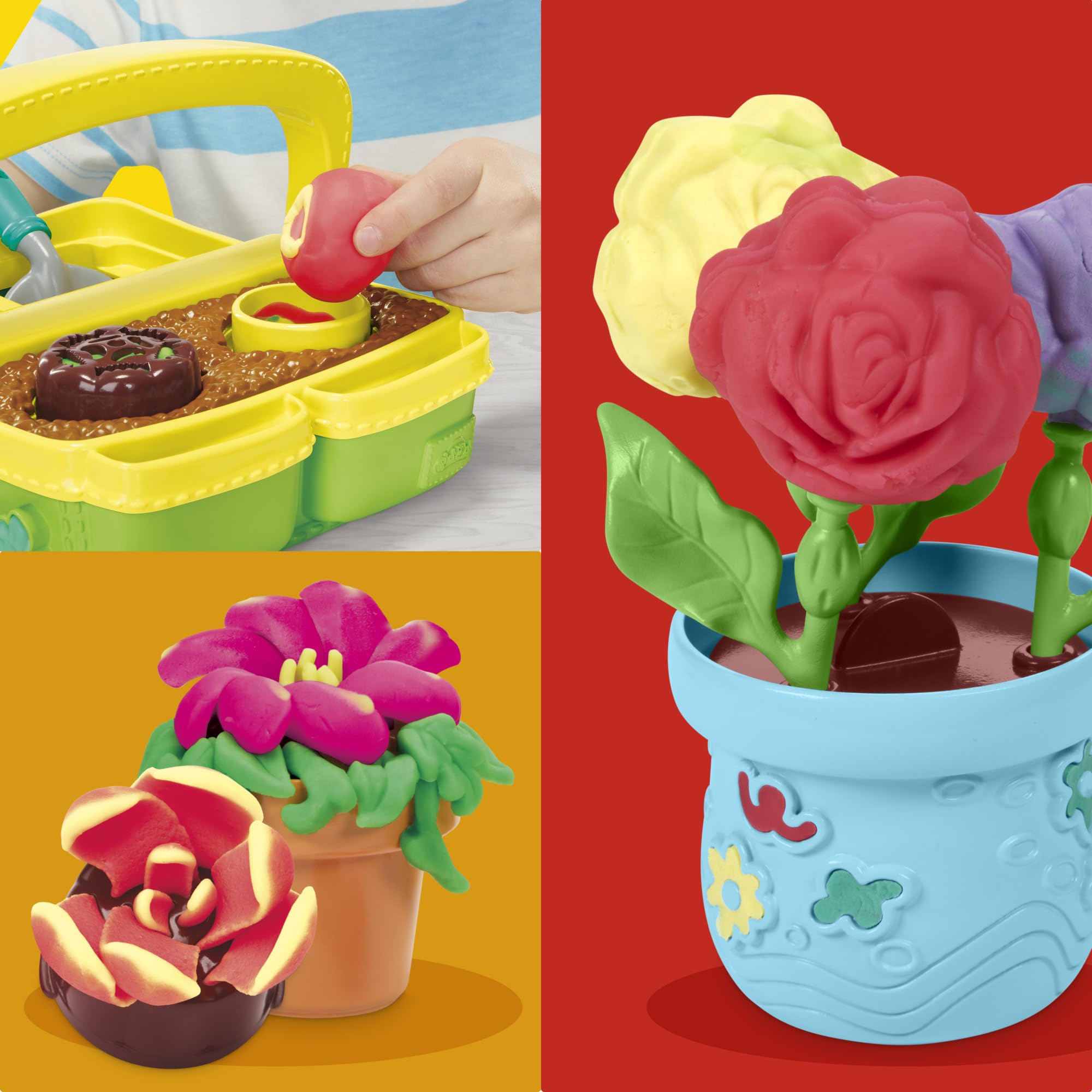 Play-Doh Blooming Flowers Playset, Creative Crafts for Toddlers, Arts and Crafts