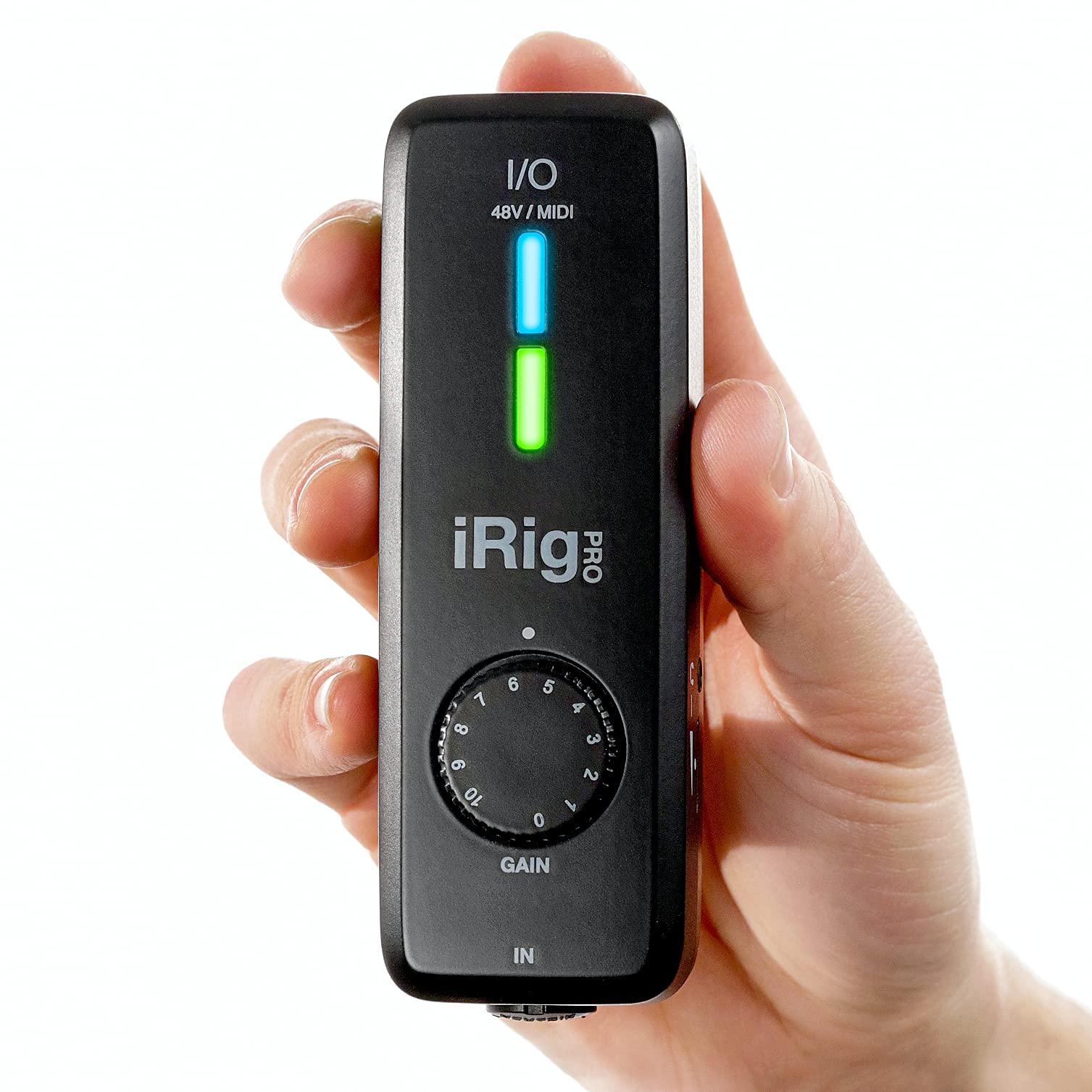 IK Multimedia iRig Pro I/O - Fully Equipped Pocket Audio, MIDI Interface, Recording Studio Quality Sound, 24 bits/96 kHz, Additional Essential Functions for Mobile Recording(Black)